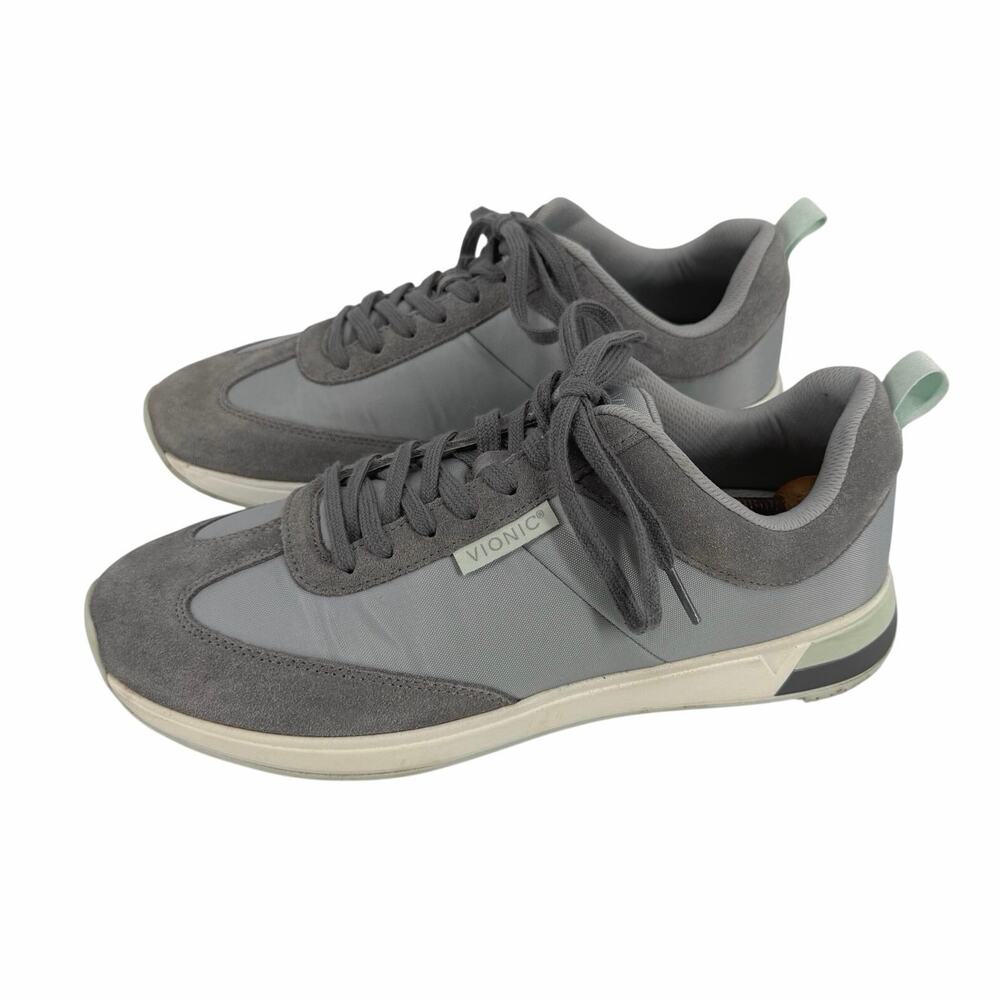 Vionic Curran Breilyn Womens Size 12 Gray Blue Athletic Running Shoes Sneakers